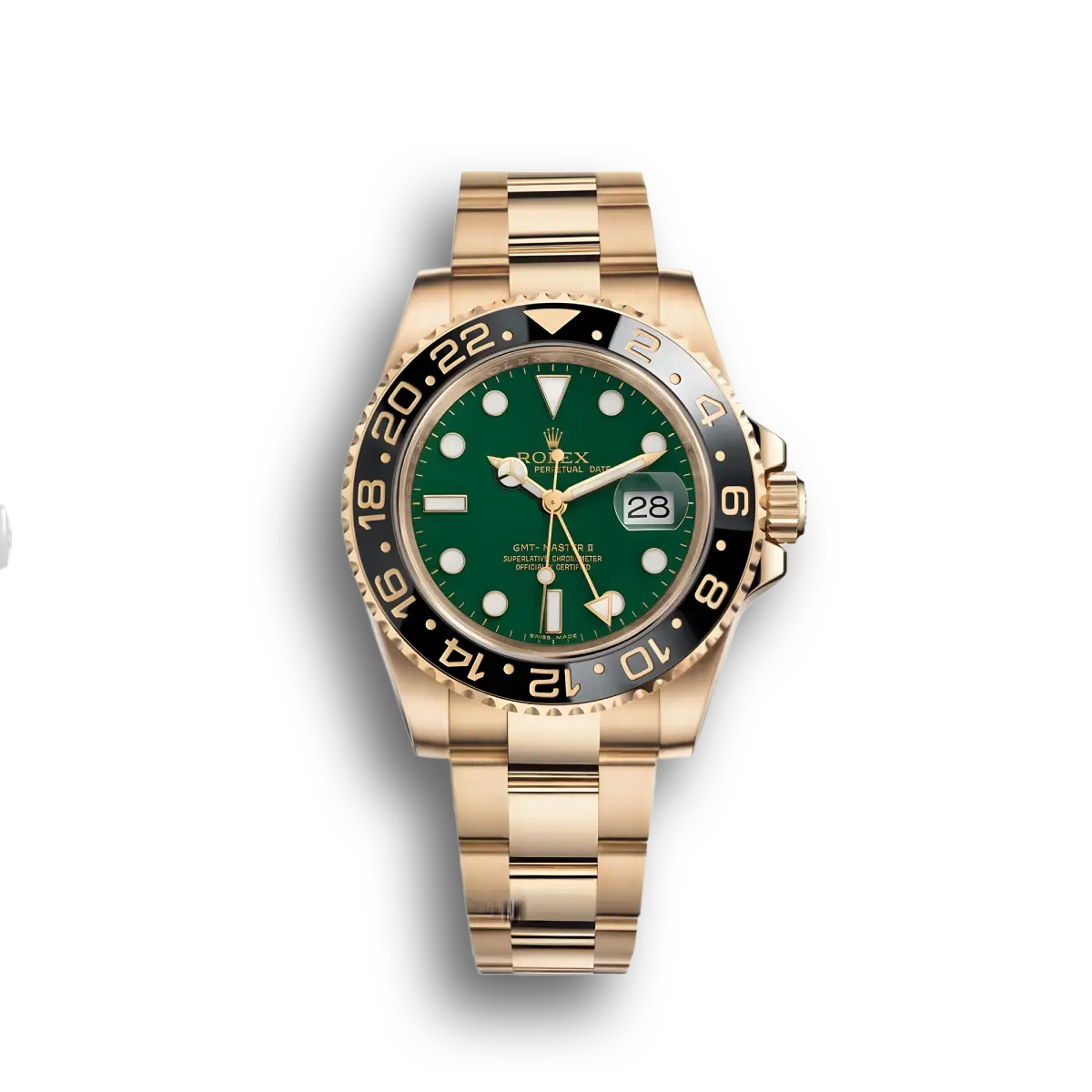 GMT-Master 116718GSO clone green dial — front view