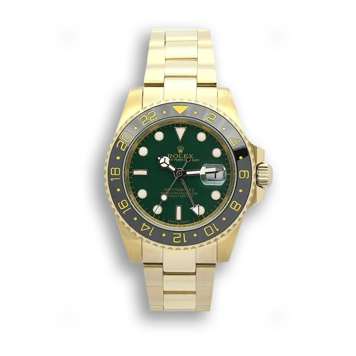 Rolex GMT-Master 116718LN 1:1 replica green dial — front view