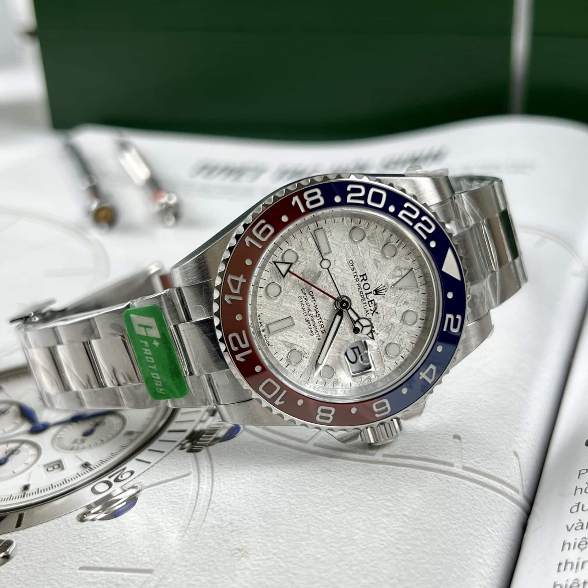 Rolex GMT-Master 126719BLRO 1:1 replica meteorite dial — caseback detail