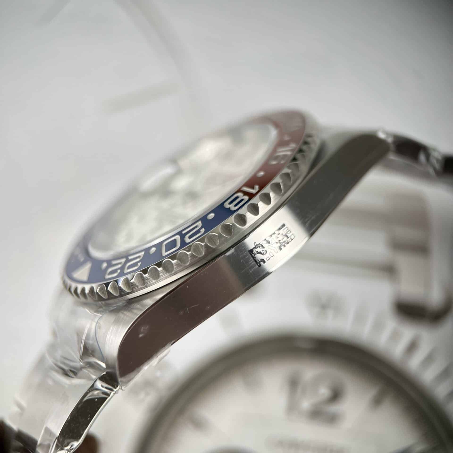 Rolex GMT-Master 126719BLRO clone 40mm — crown and case detail