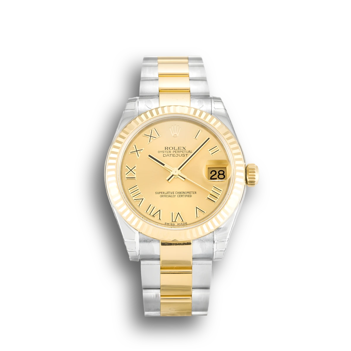 Rolex Lady-Datejust 178273 clone champagne dial — front view