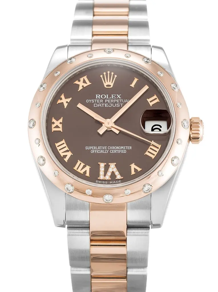Lady-Datejust 178341 super clone replica chocolate dial — front view
