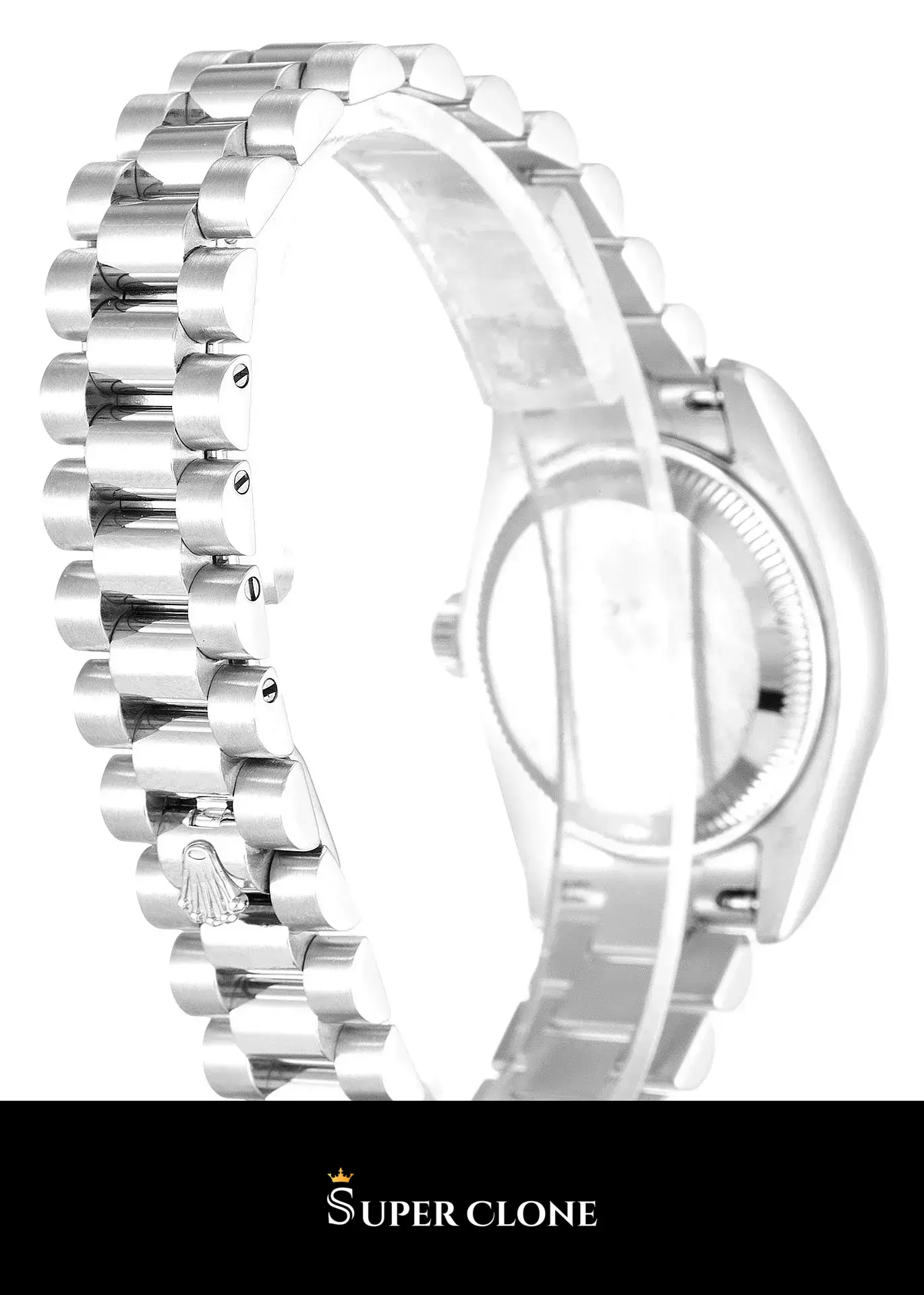 Lady-Datejust 179166 japanese automatic replica silver dial — caseback detail