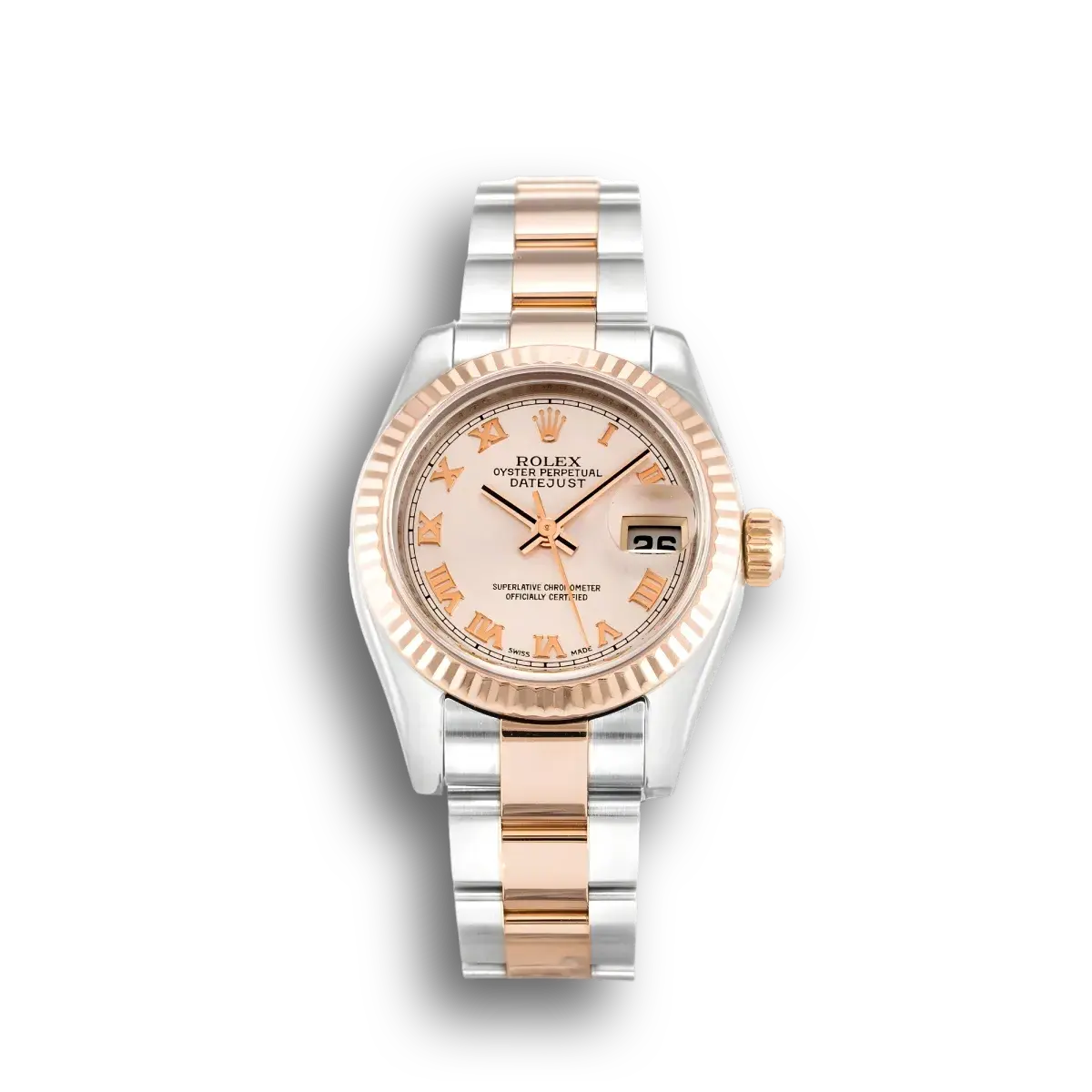 Rolex Lady-Datejust 179171 replica rose dial — front view