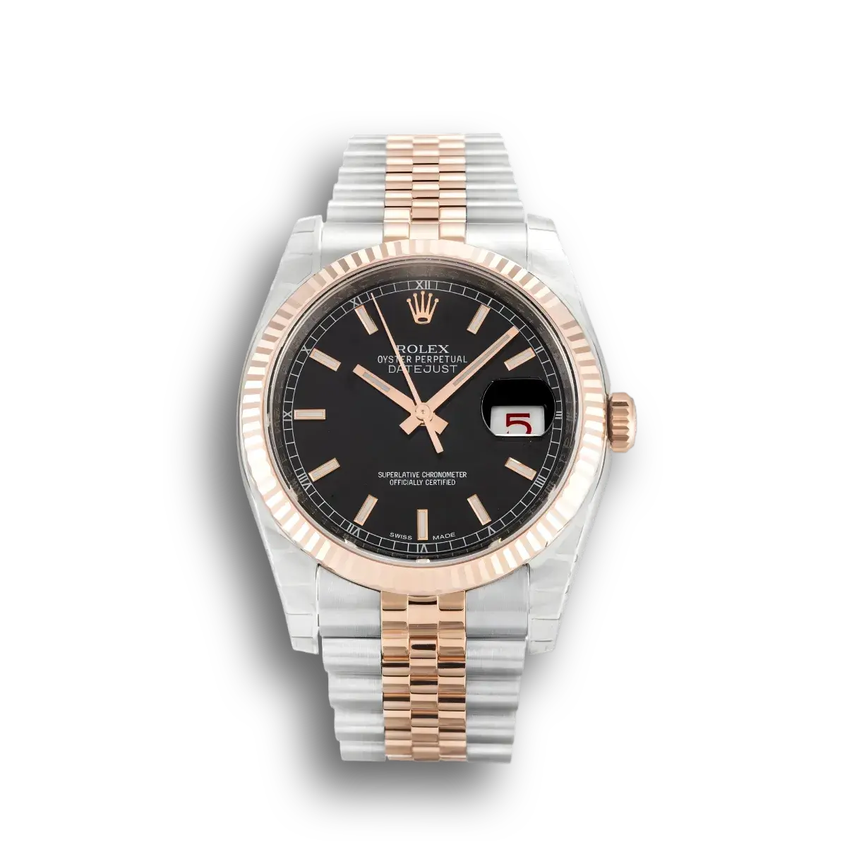 Rolex Lady-Datejust 179171 Black Dial 36mm Rose Gold & Steel replica watch