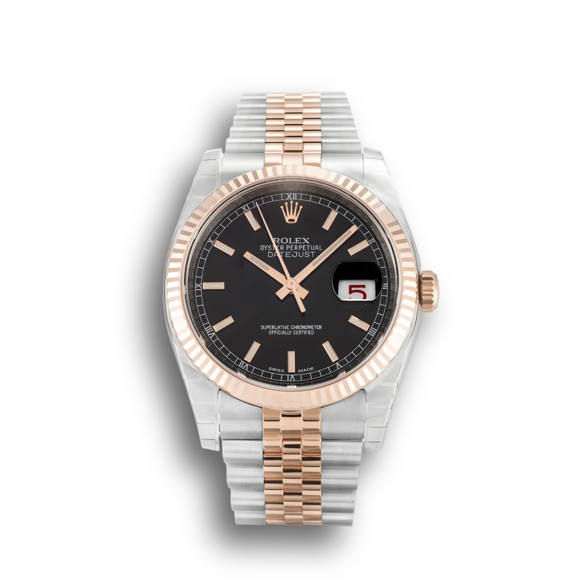 Rolex Lady-Datejust 179171 Black Dial 36mm Rose Gold & Steel