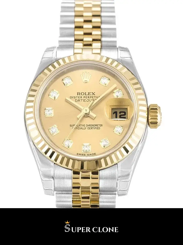 Rolex Lady-Datejust 179173 miyota replica 26mm — dial close-up
