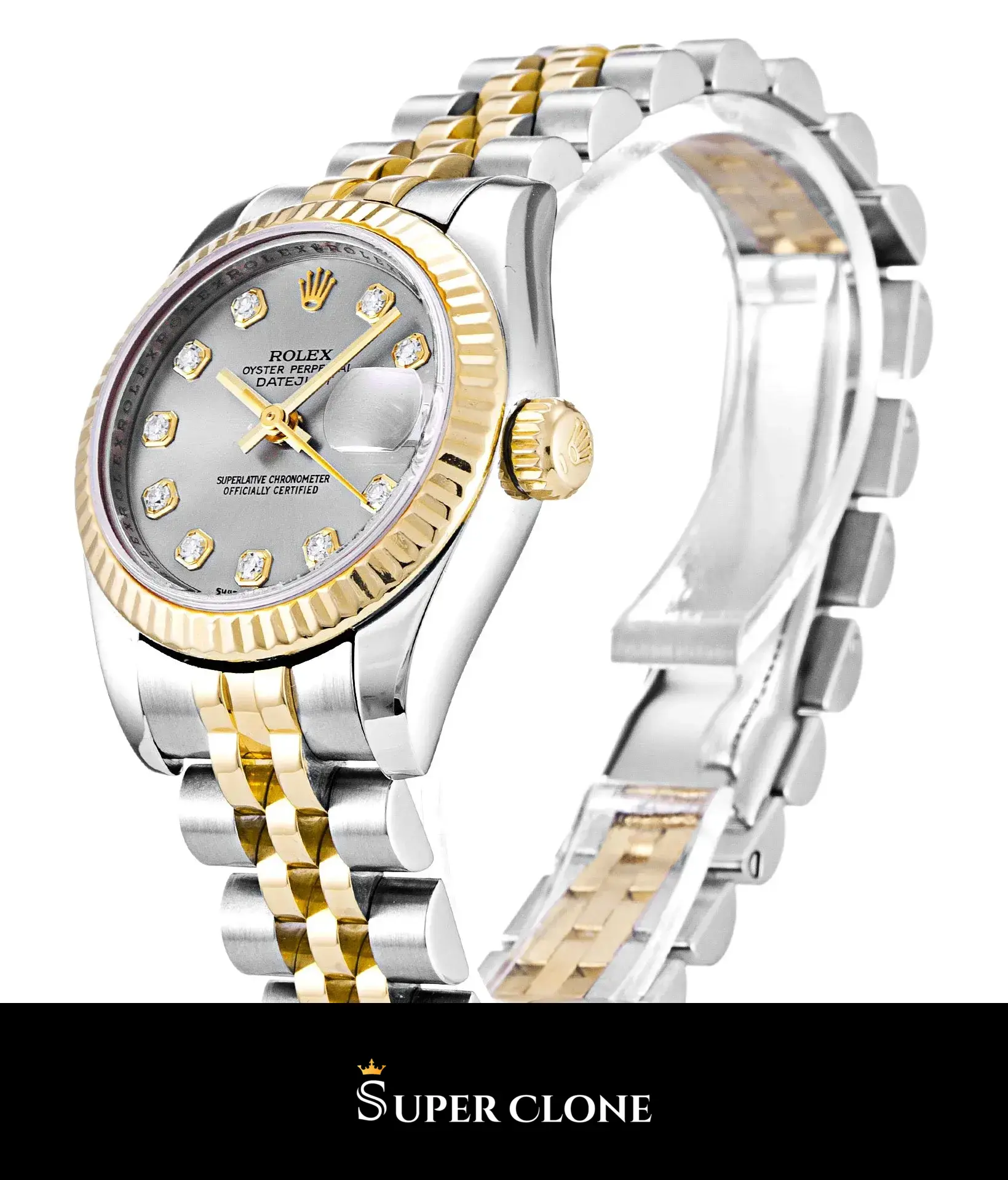 Rolex Lady-Datejust 179173 rolex clone — side profile