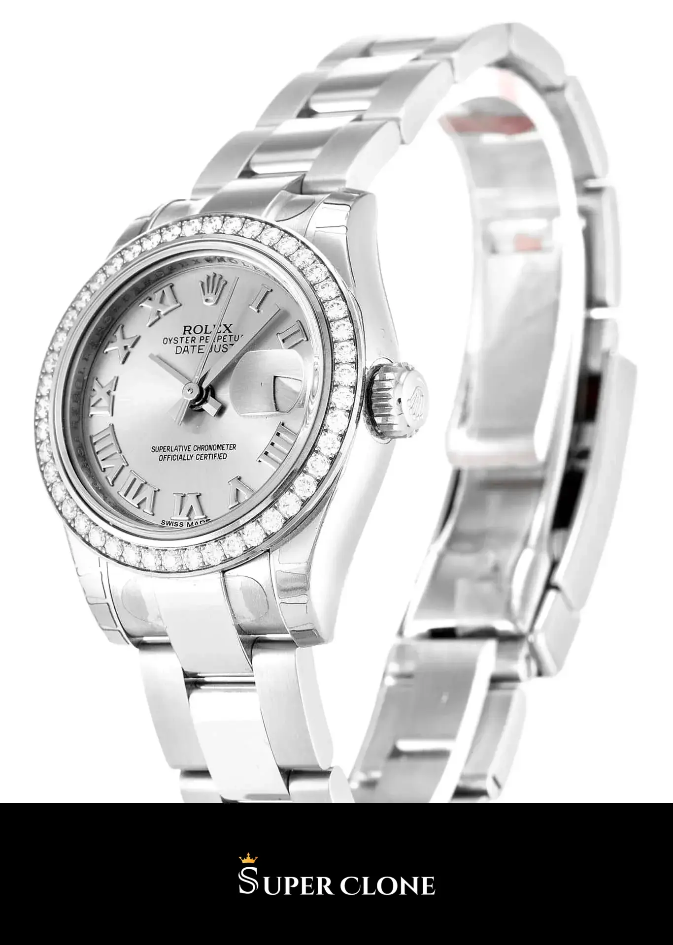 Rolex Lady-Datejust 179384 rolex clone — side profile