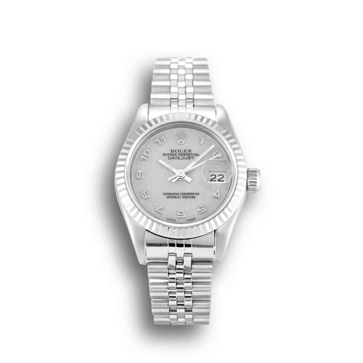 Lady-Datejust 69174 replica silver dial — front view