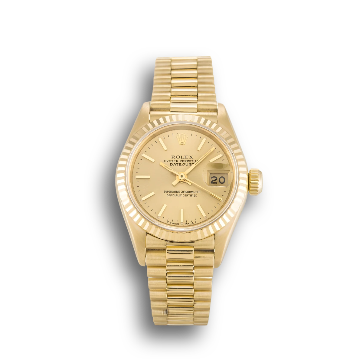 Lady-Datejust 69178 clone champagne dial — front view