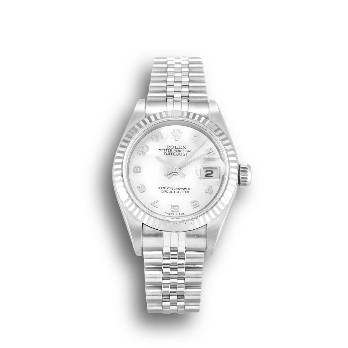 Rolex Lady-Datejust 79174 copy white dial — front view