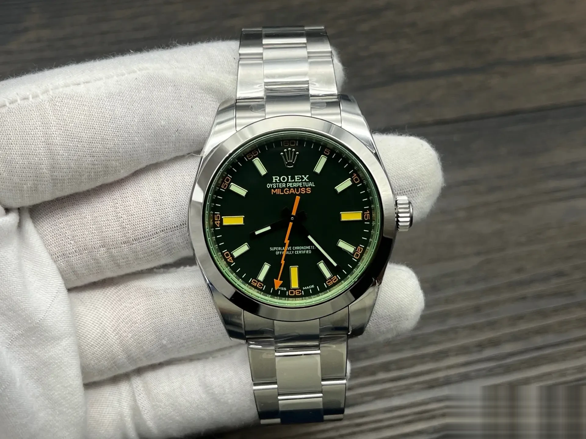 Milgauss 116400GV japanese automatic replica — side profile