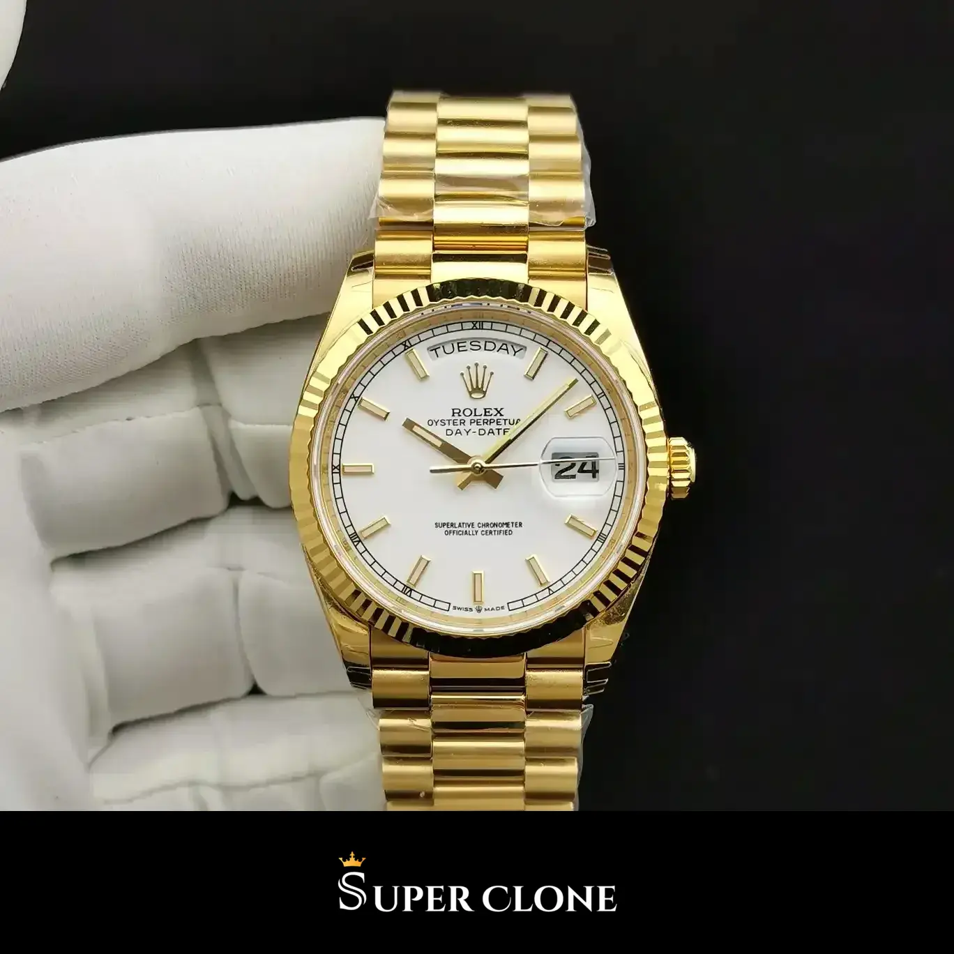 Milgauss 116610 japanese automatic replica white dial — bezel macro