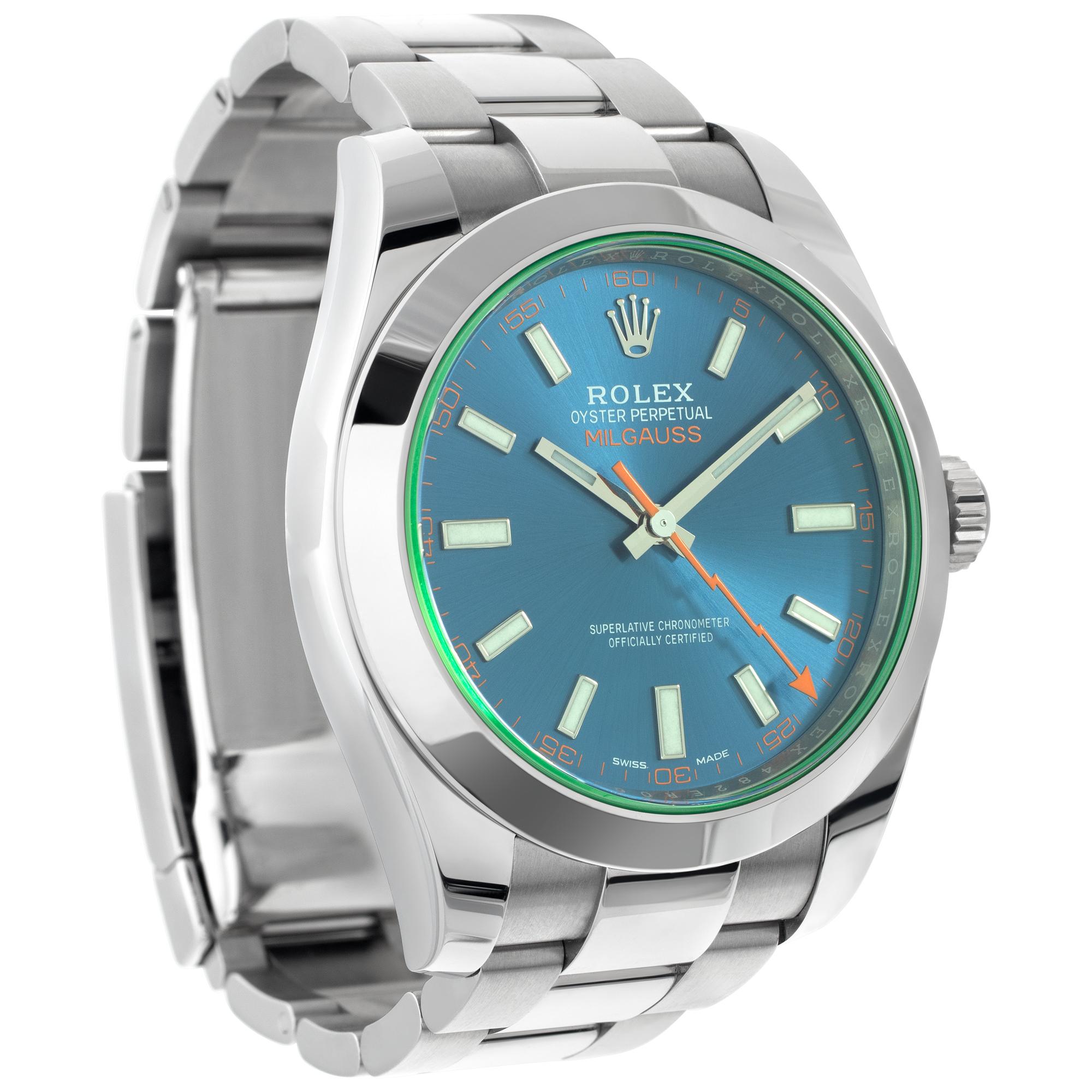 Rolex Milgauss 116400GV clone — side profile