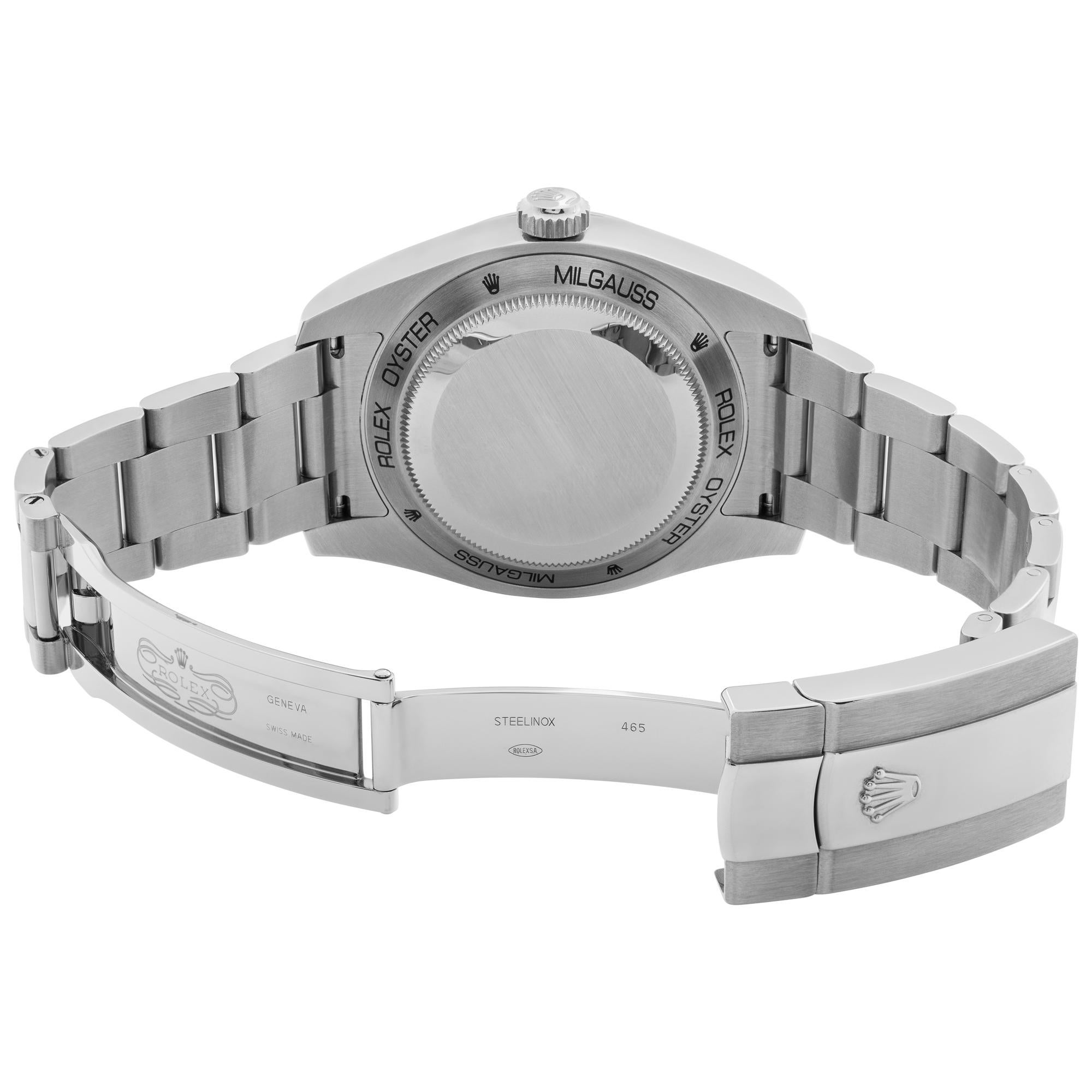 Milgauss 116400GV 1:1 replica blue dial — caseback detail