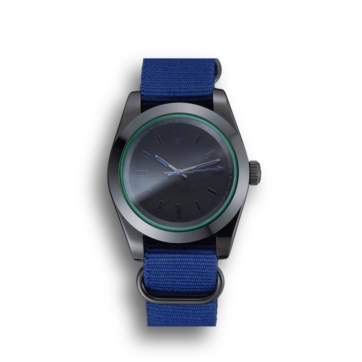Milgauss 622005 copy blue dial — front view