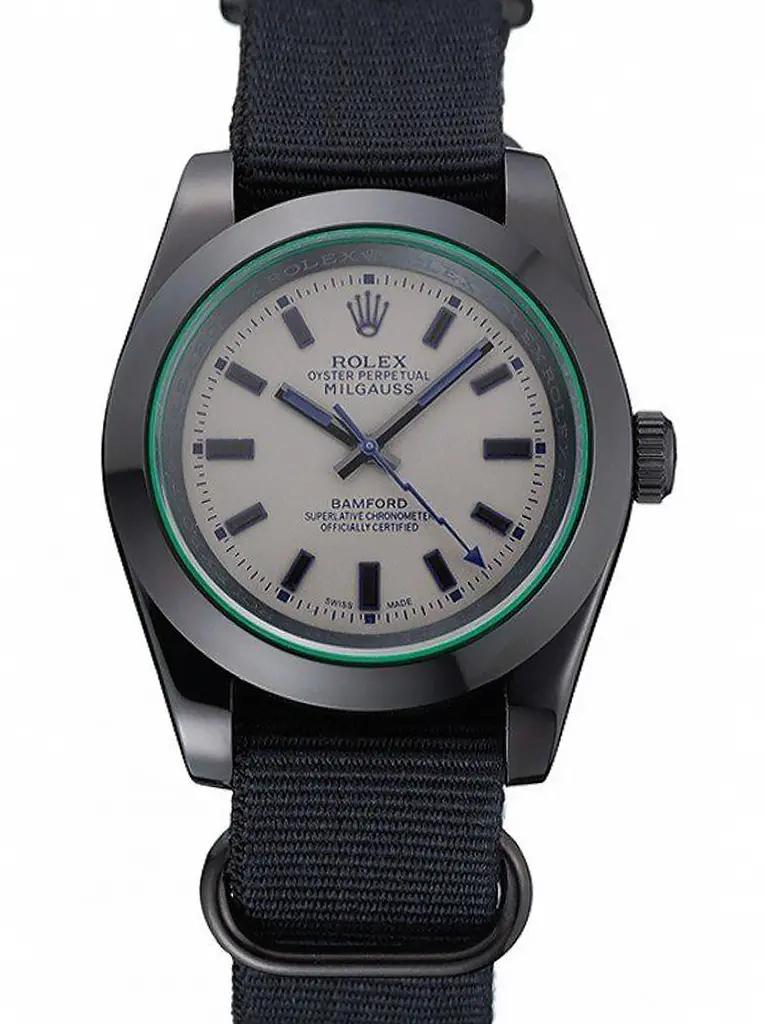Rolex Milgauss 622000 copy white dial — front view