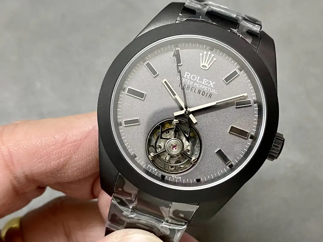 Rolex Milgauss SC116610 copy silver dial — caseback detail