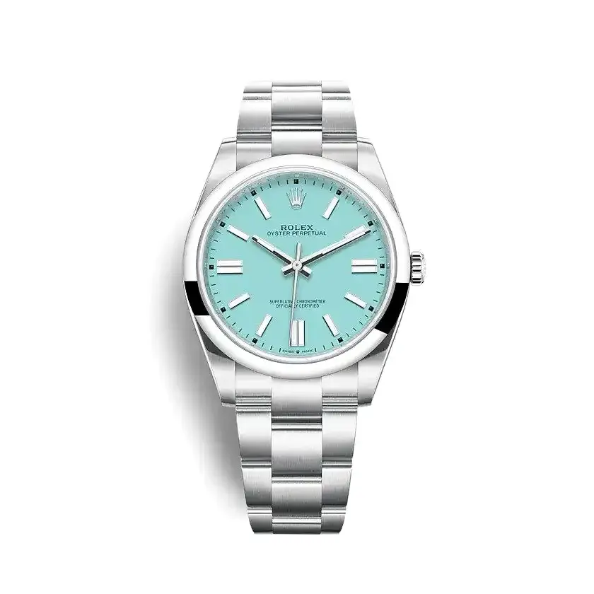 Oyster Perpetual 41mm Turquoise Blue Dial 124300 replica watch