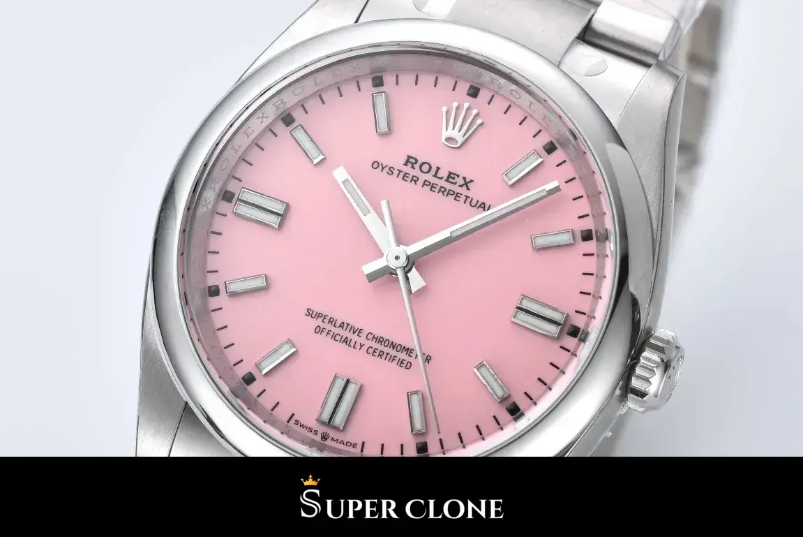 Oyster Perpetual 126000 rolex copy black dial — side profile