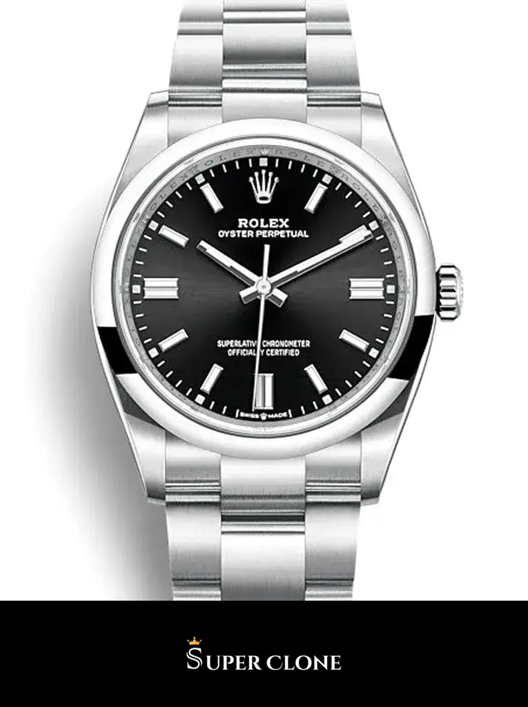 Rolex Oyster Perpetual 126000 miyota replica 36mm — dial close-up
