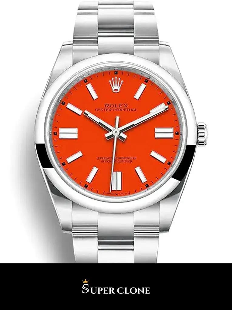 Rolex Oyster Perpetual 126000 rolex clone 36mm — dial close-up