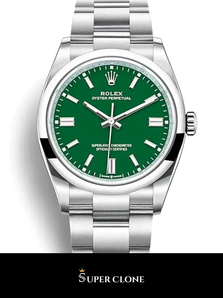 Rolex Oyster Perpetual 126000 rolex clone 36mm — dial close-up