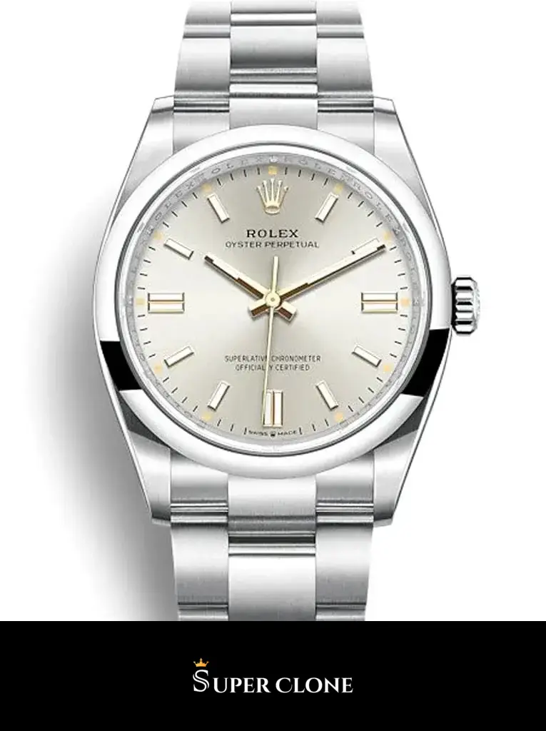 Rolex Oyster Perpetual 126000 rolex clone 36mm — dial close-up