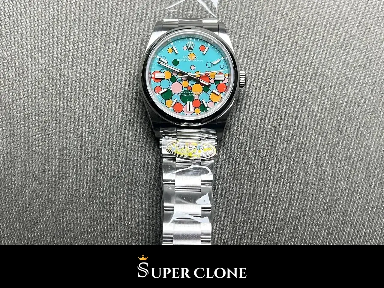 Rolex Oyster Perpetual 126000 replica 36mm — dial close-up