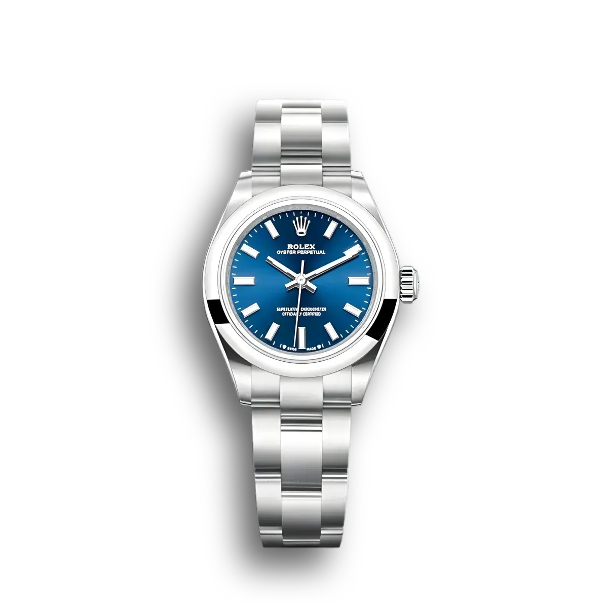 Rolex Oyster Perpetual 276200 replica blue dial — front view