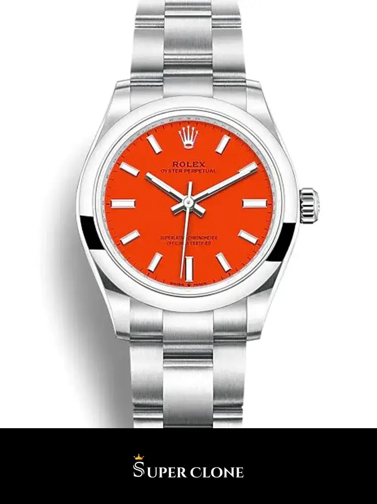 Oyster Perpetual 277200 japanese automatic replica 31mm — dial close-up