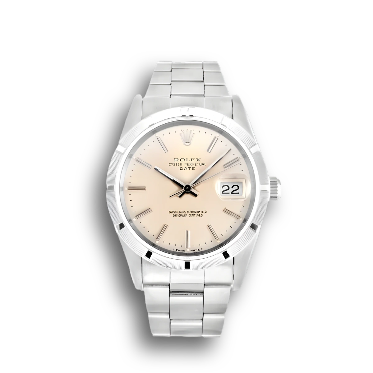 Oyster Perpetual 15210 copy silver dial — front view