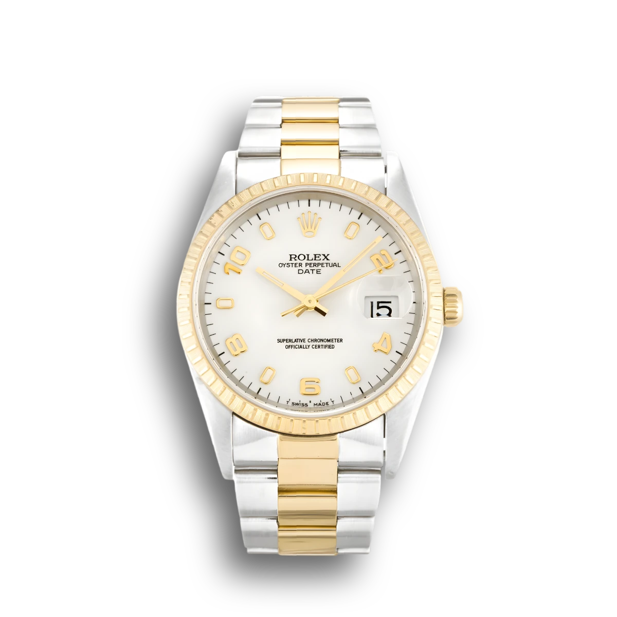 Oyster Perpetual 15223 copy white dial — front view