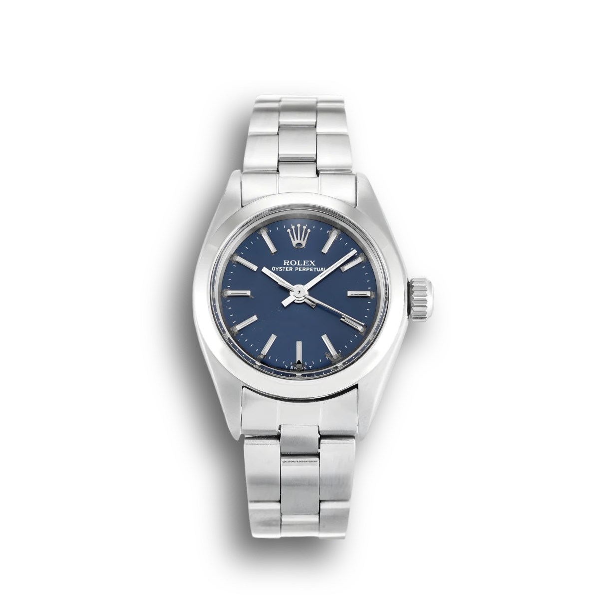 Rolex Oyster Perpetual 6718 super clone replica blue dial — front view