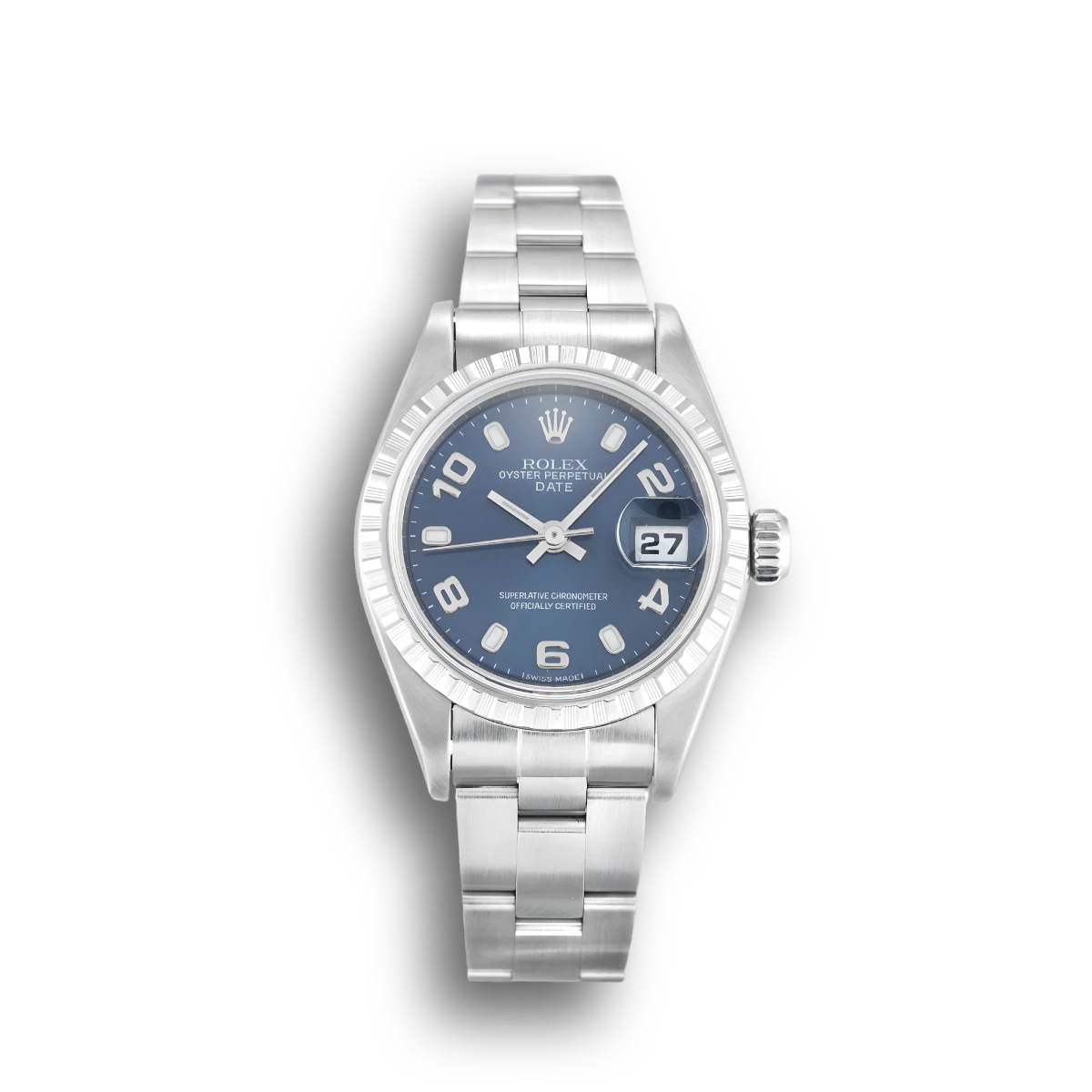 Rolex Oyster Perpetual 79240 1:1 replica blue dial — front view