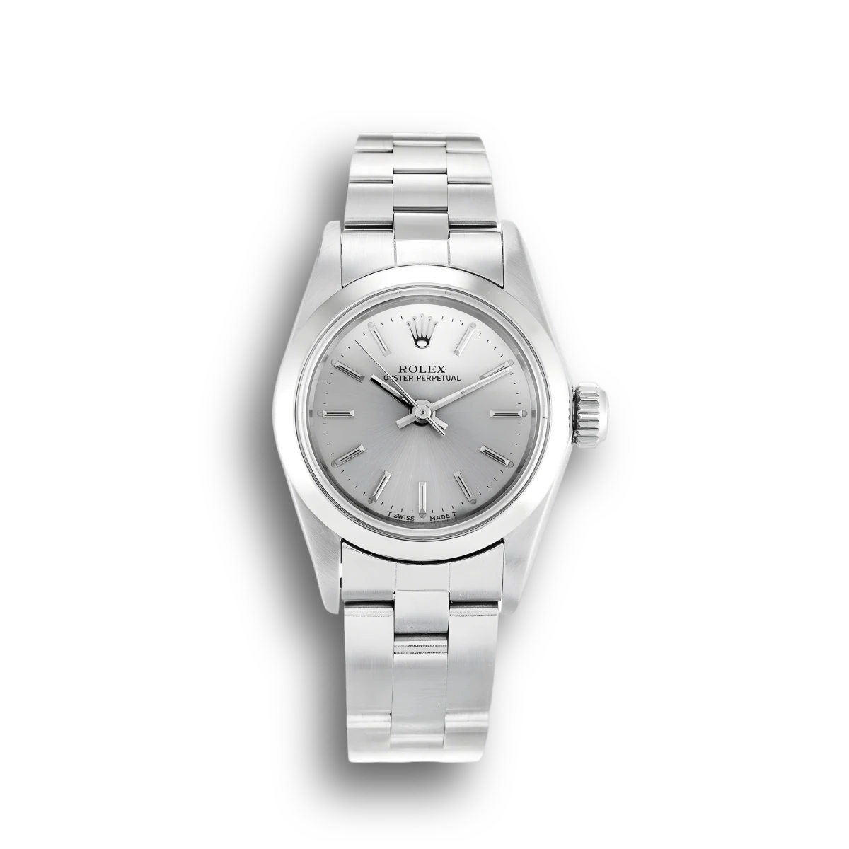 Rolex Oyster Perpetual 67180 1:1 replica silver dial — front view