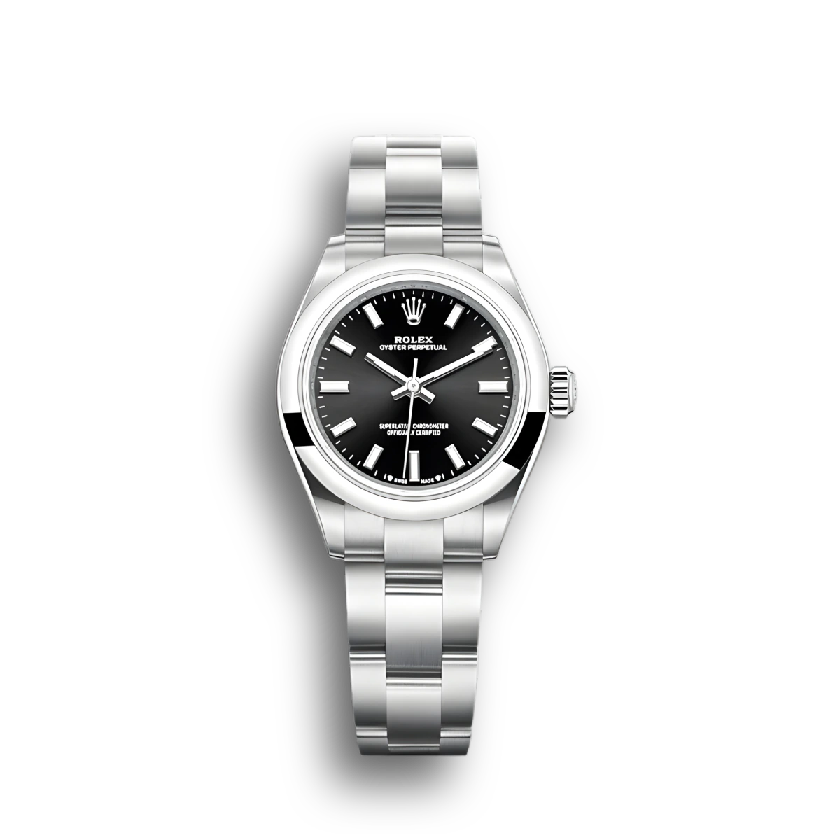 Oyster Perpetual 276200 copy black dial — front view