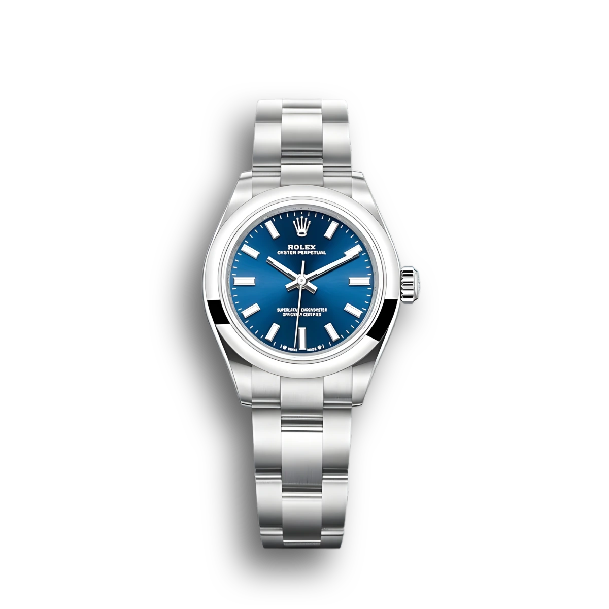 Rolex Oyster Perpetual 276200 super clone replica blue dial — front view