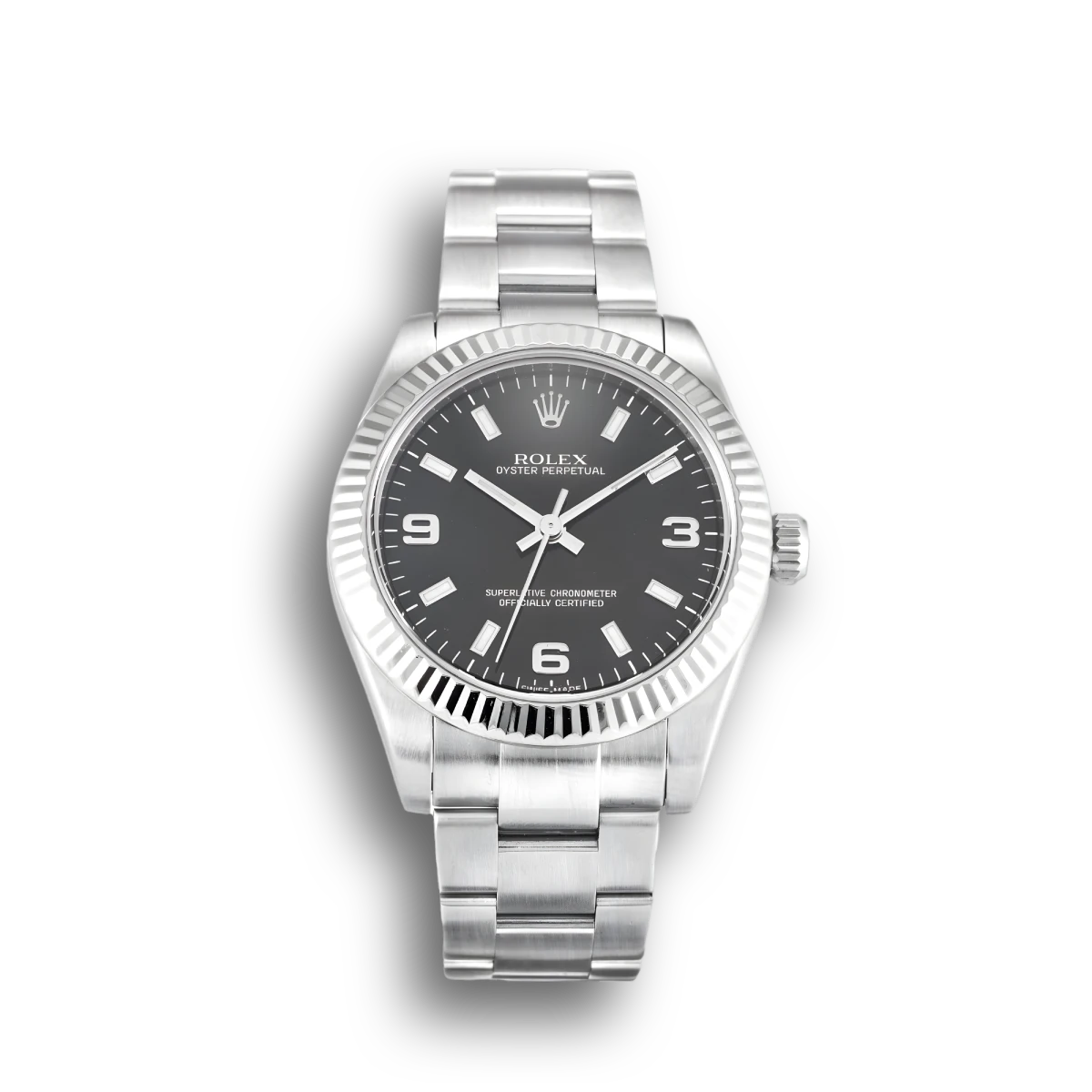 Rolex Oyster Perpetual 177234 1:1 replica black dial — front view