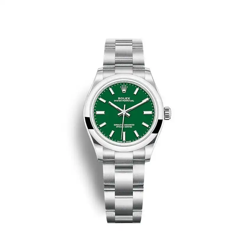 Rolex Oyster Perpetual 277200 copy green dial — front view