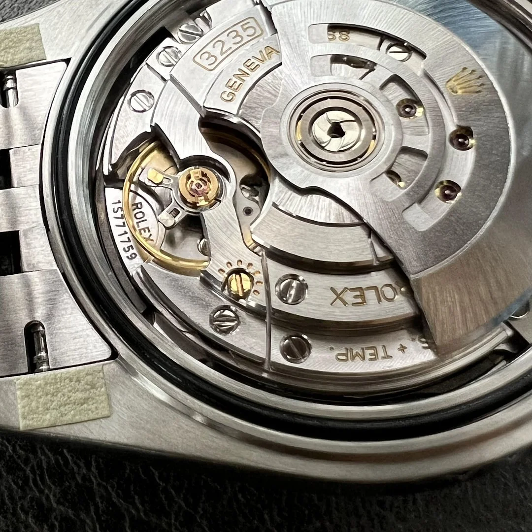 Datejust 126334 clone rhodium dial — angled view