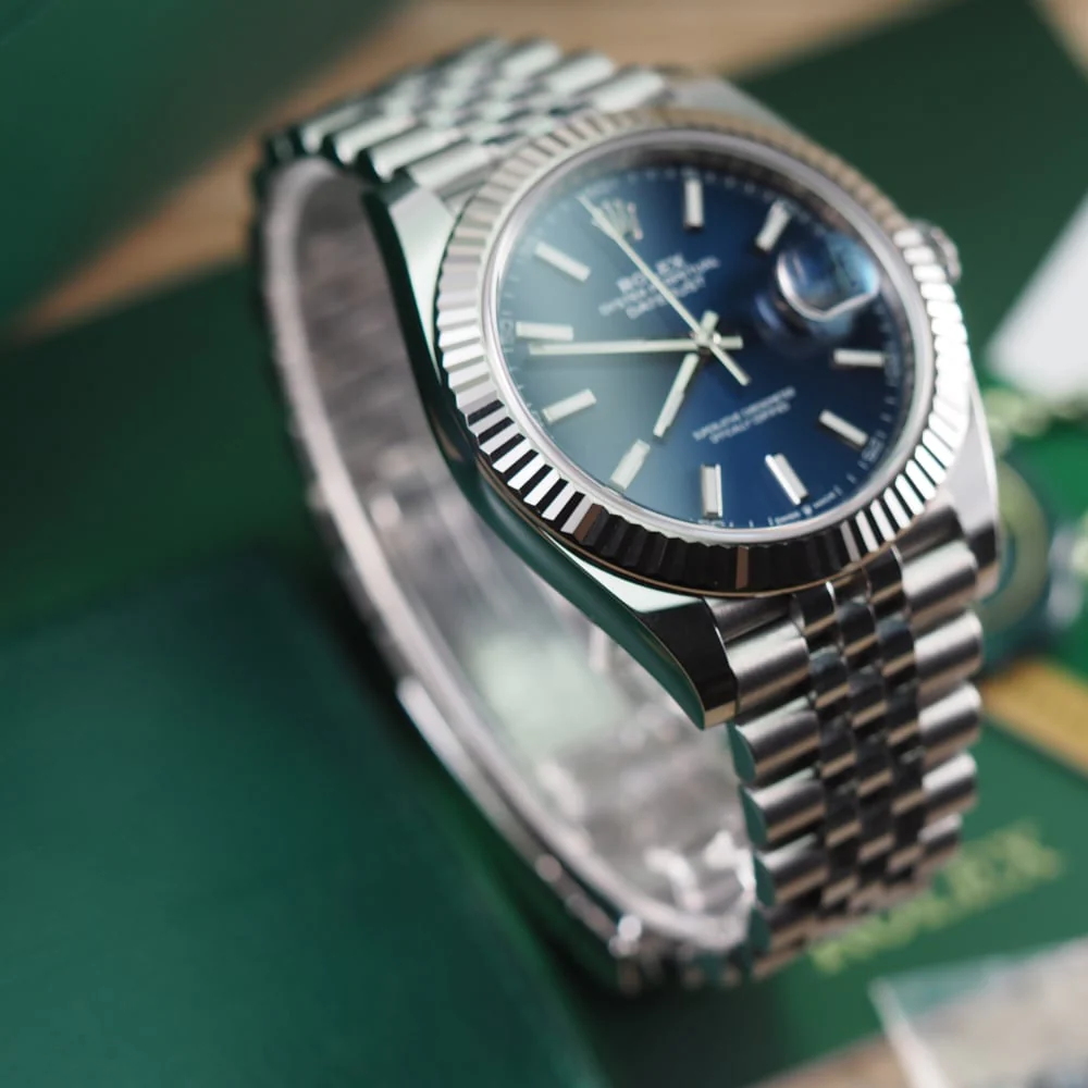 Rolex Datejust 126334 replica 41mm — crown and case detail