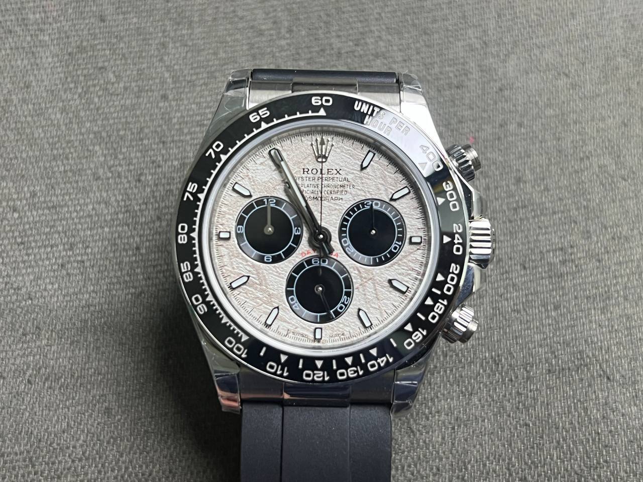 Rolex Daytona 126519LN clone 40mm — dial close-up
