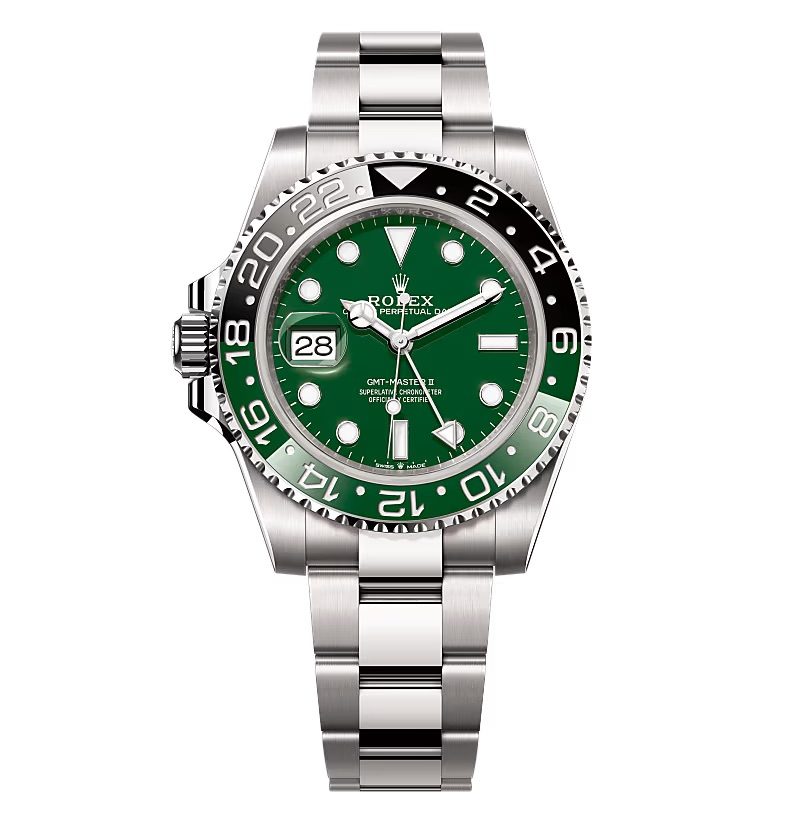 Rolex GMT-Master 126729VTNR Absinthe super clone replica green ceramic dial — front view