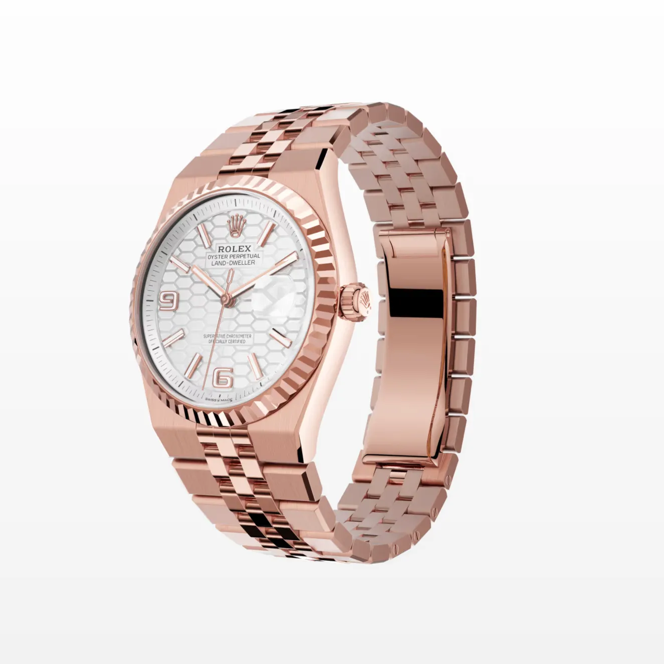 Rolex Land-Dweller 127235 replica — side profile