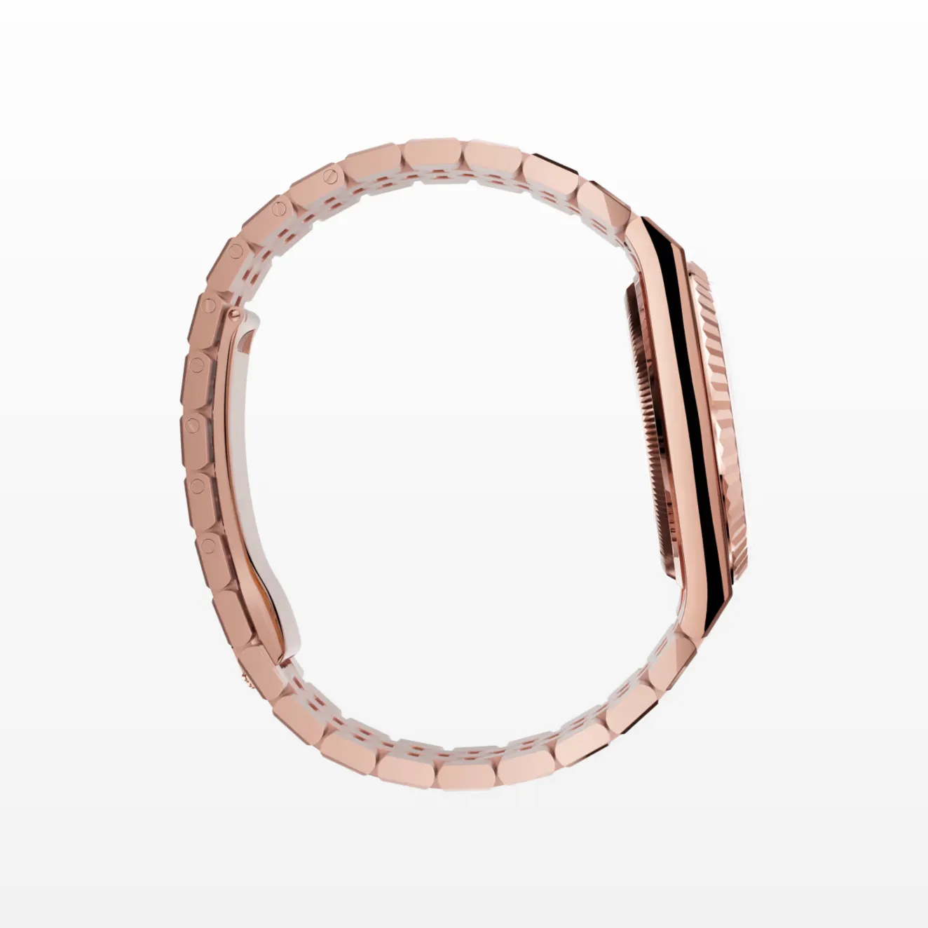 Rolex Land-Dweller 127235 super clone replica intense white dial — bezel macro