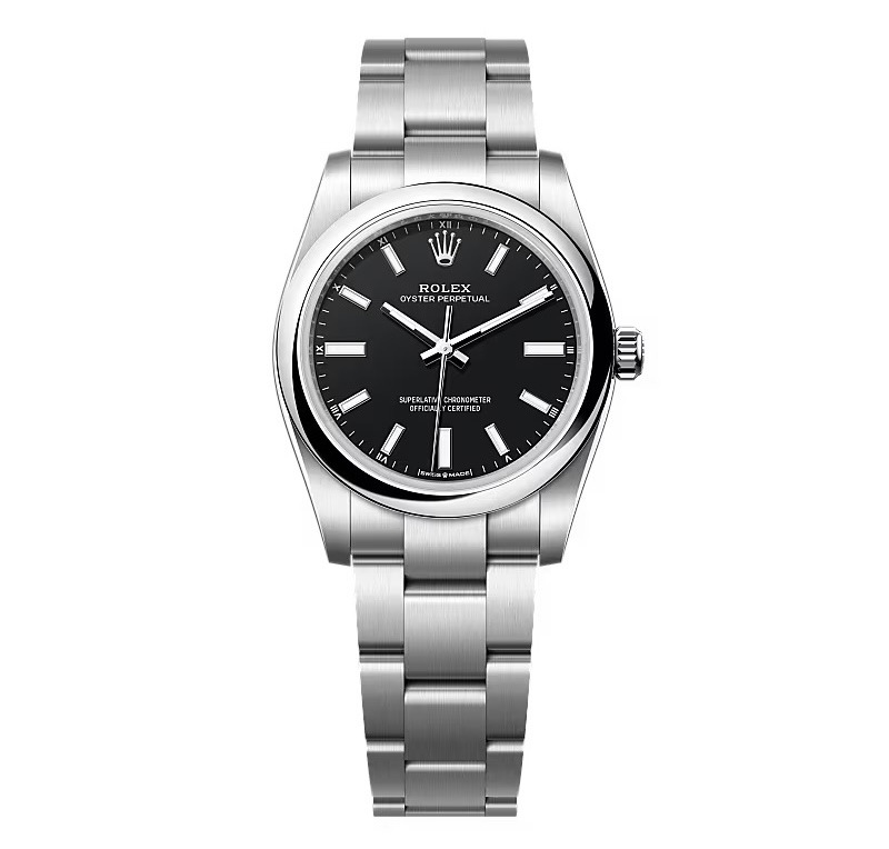 Rolex Oyster Perpetual 277200 clone black dial — front view