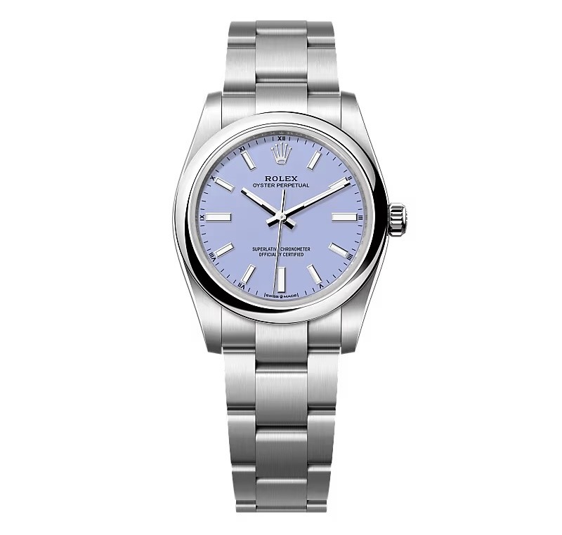 Rolex Oyster Perpetual 277200 1:1 replica lavender dial — front view