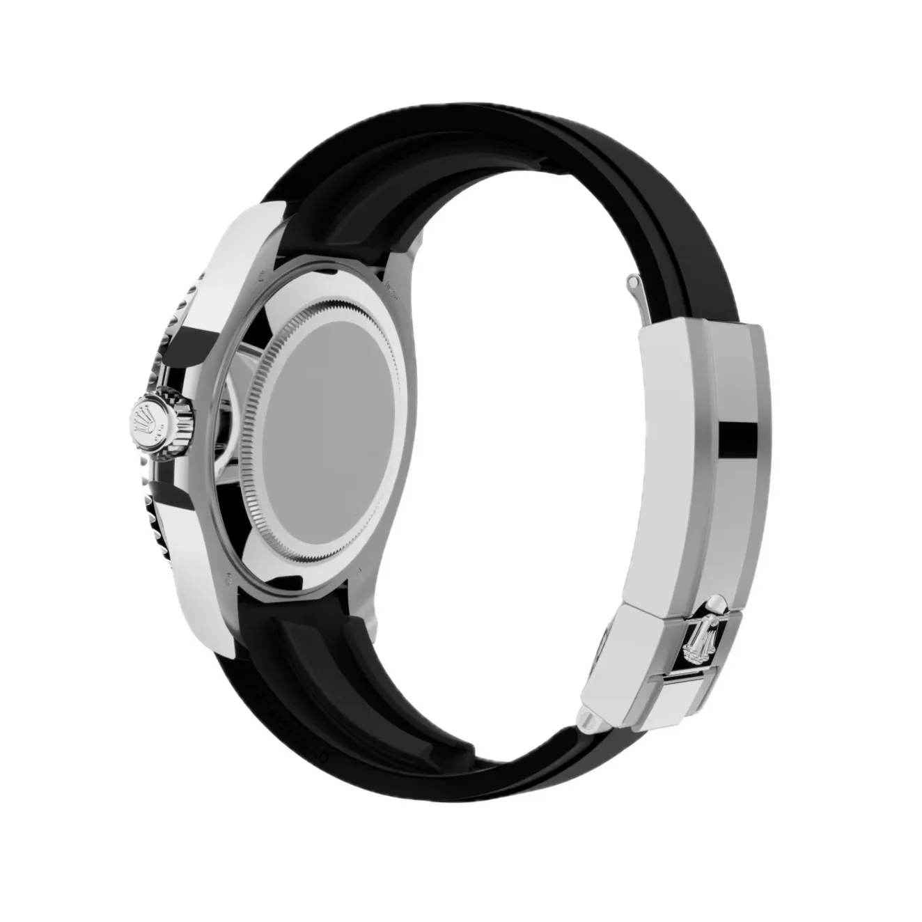 Yacht-Master 226659 clone black dial — caseback detail